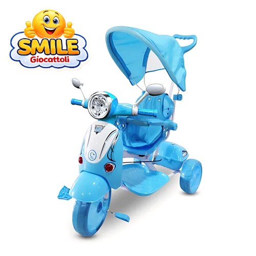 Triciclo scooter blu spinta - triciclo,