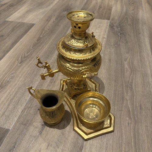 Set samovar ottone - in, ornato