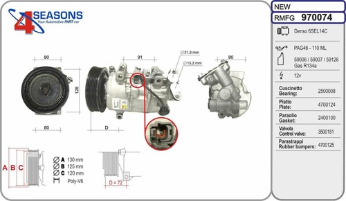Ahe 970074 compressore - ahe,