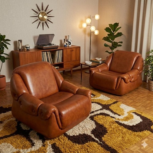 Poltrone vintage similpelle - poltrone,