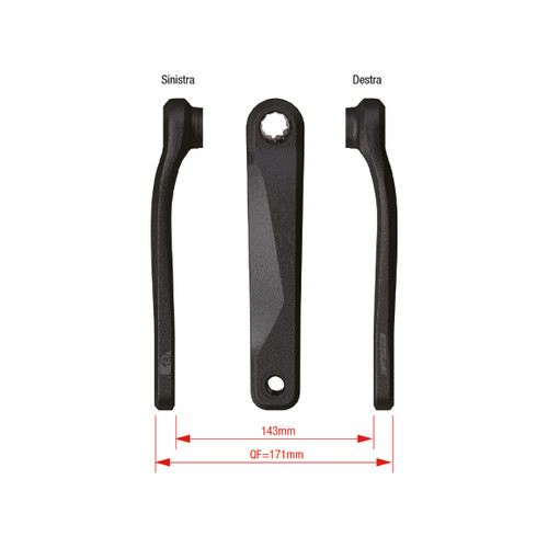 Coppia pedivelle bike 160mm - coppia, e-bike