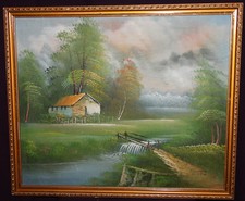 Dipinto ad olio 1978 casa