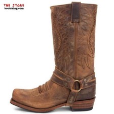 Sendra Boots stivali da motociclista 12209 stivali da agricoltore marrone pelle fatti a mano taglia da 36 a 46