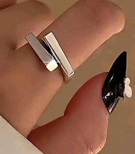 Anello aperto argentato