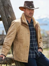 Cappotto in pelle con fodera