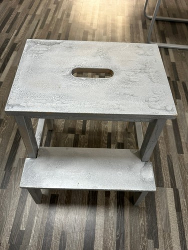 Sgabello legno grigio effetto