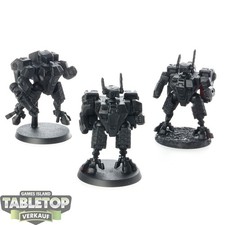 Tau Empire - 3x XV8 Crisis Battlesuit Team classico - primer