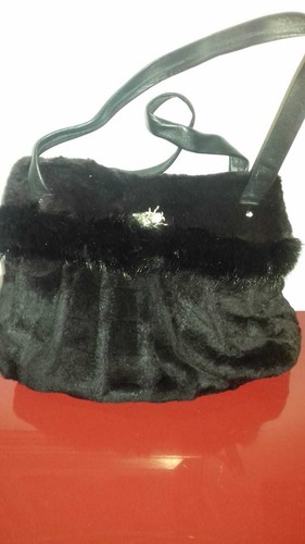 Borsa nera montone visone - in,
