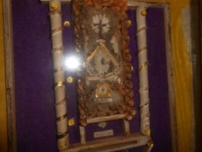 ANCIENT WOODEN RELIQUARY OF THE CROSS 19th century