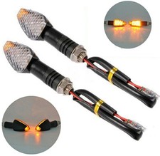 n.4 frecce moto scooter led,indicatori direzione luce arancione punta bicolore
