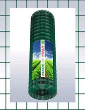 RETE METALLICA PLASTIFICATA h125cmX25MT RECINZIONE MAGLIA 5x7,5cm elettrosaldata