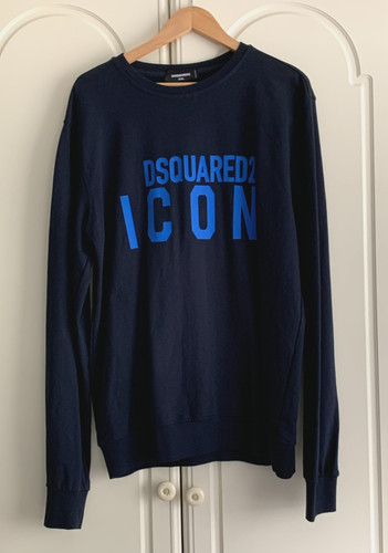 Felpa dsquared2 icon blu - blu, navy