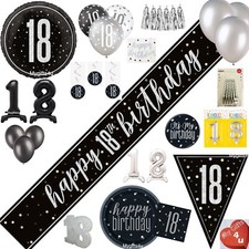 Striscione nero 18° e buon