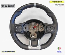 Volante Fiat 500 Abarth 2018 in pelle Nero Usato COME NUOVO Sterzo Auto COMANDI