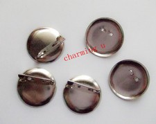 5pz base per spille clip 30mm,BIJOUX colore argento scuro