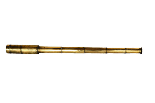 Antico cannocchiale ottone - cannocchiale,