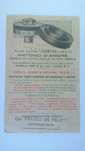 Cartolina pubblicitaria anelli - cartolina,