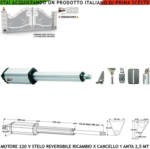 Motore cancello elettrico 220 - cancello,
