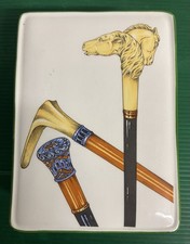 PICCOLA SCATOLA CERAMICA VINTAGE DESIGN TIPO FORNASETTI MARCHIO LORI