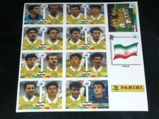 IRAN Complete Set figurine x Panini Album WC FRANCE 98 sticker card wm 1998 NEW