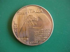 Moneta 20 lire 1928 Benito