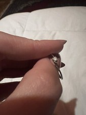 anello donna oro bianco con diamante