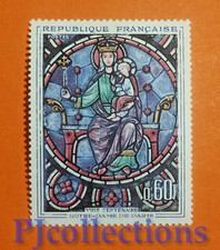 B61-FRANCIA -FRANCE 1964 OPERE D'ARTE - VETRATA DI NOTRE DAME 60c MNH