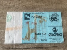 Pescara-Pisa biglietto/ticket Calcio 1988/89 (Juventus,Lazio,Inter,napoli)
