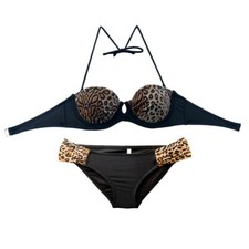 Set bikini leopardato splice