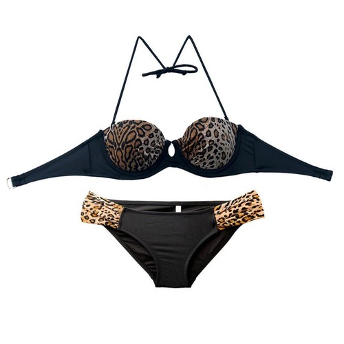 Set bikini leopardato splice