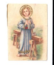 Santino mini San Giuseppe Bambino cm. 3x4 R517 ^