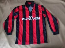 *LEGGI* Vintage Maglia da Stadio Milan Mediolanum Calcio Jersey Shirt (NO Baresi