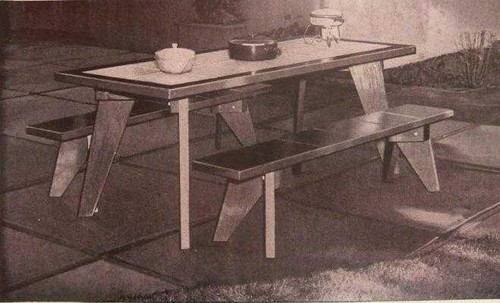 Tavolo picnic panche - +, da