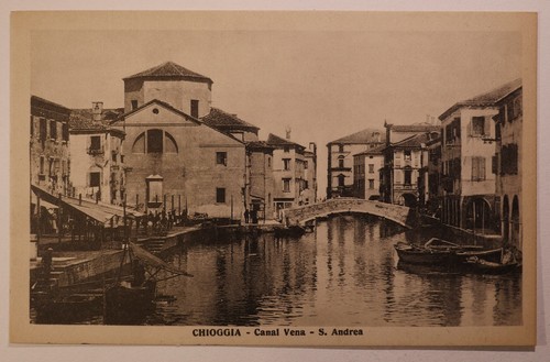Cartolina chioggia canal vena - chioggia,