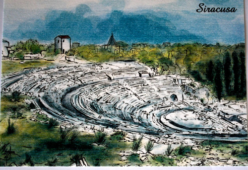 Cartolina acquerello iacono - cartolina,