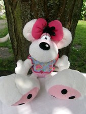 Peluche Diddl diddlina  28 cm T-shirt papillon Noeud rose