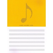 Quaderno pentagrammato di Musica formato A5 24 pag 6 righi carta bianca