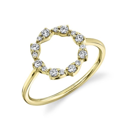 Cerchio anello diamante 14k - diamante,