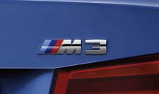 BMW M3 emblema adesivo portellone cromato 20 x 90 mm OTTIMO!