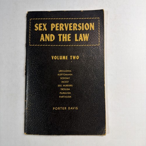 Sex perversion the law - &,