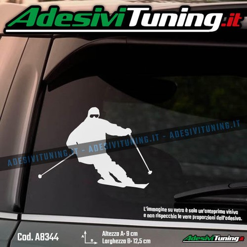 Adesivo sciatore skier - adesivo,