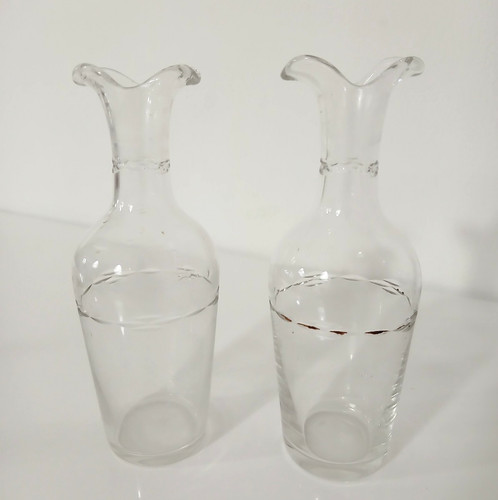 Coppia caraffe vetro vintage - caraffe,