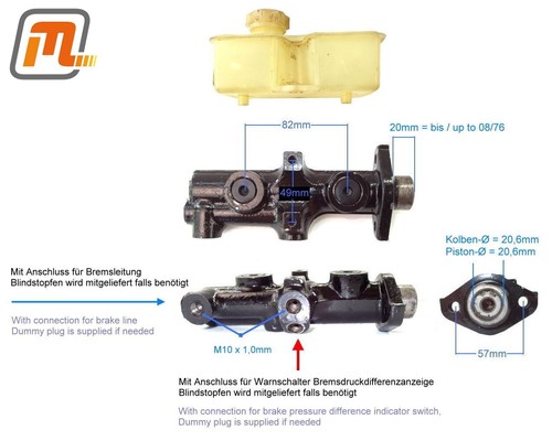 Cilindro freno principale ford - cilindro,