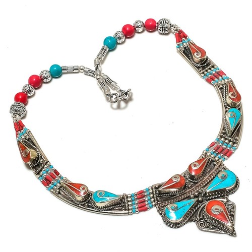 Collana turchese corallo rosso