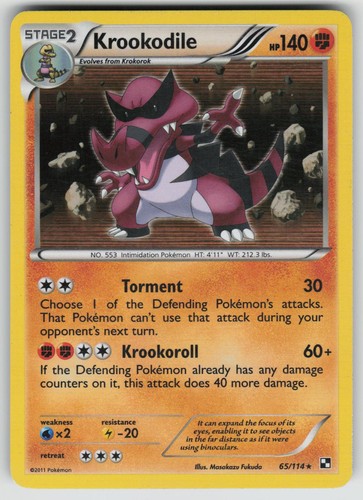 Krookodile 114 holo rare - 65/114,