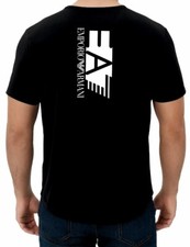 T-shirt Emporio Armani nera uomo cotone EA taglia M*L*XL*2XL,3XL