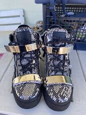 Scarpe alte Giuseppe Zanotti $900 brevetto serpente pitone metallo da Uomo