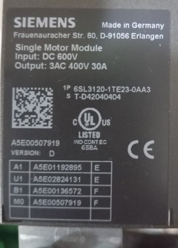 Siemens sinamics single motor - siemens,