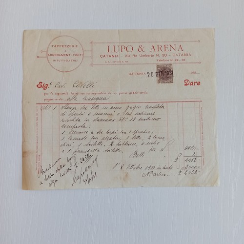 1931 lupo arena tappezziere - lupo,