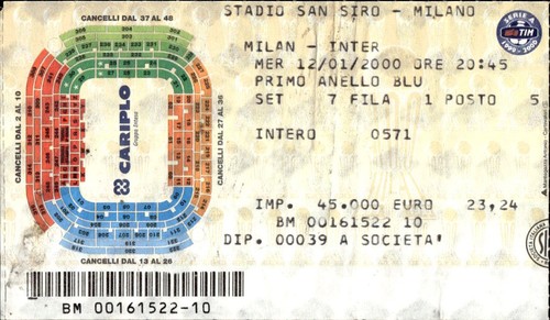 Biglietto stadio milan inter - biglietto,